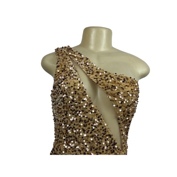 Fashion Nova Women’s Gold Slit Dress Sz S NWT - Picture 8 of 11